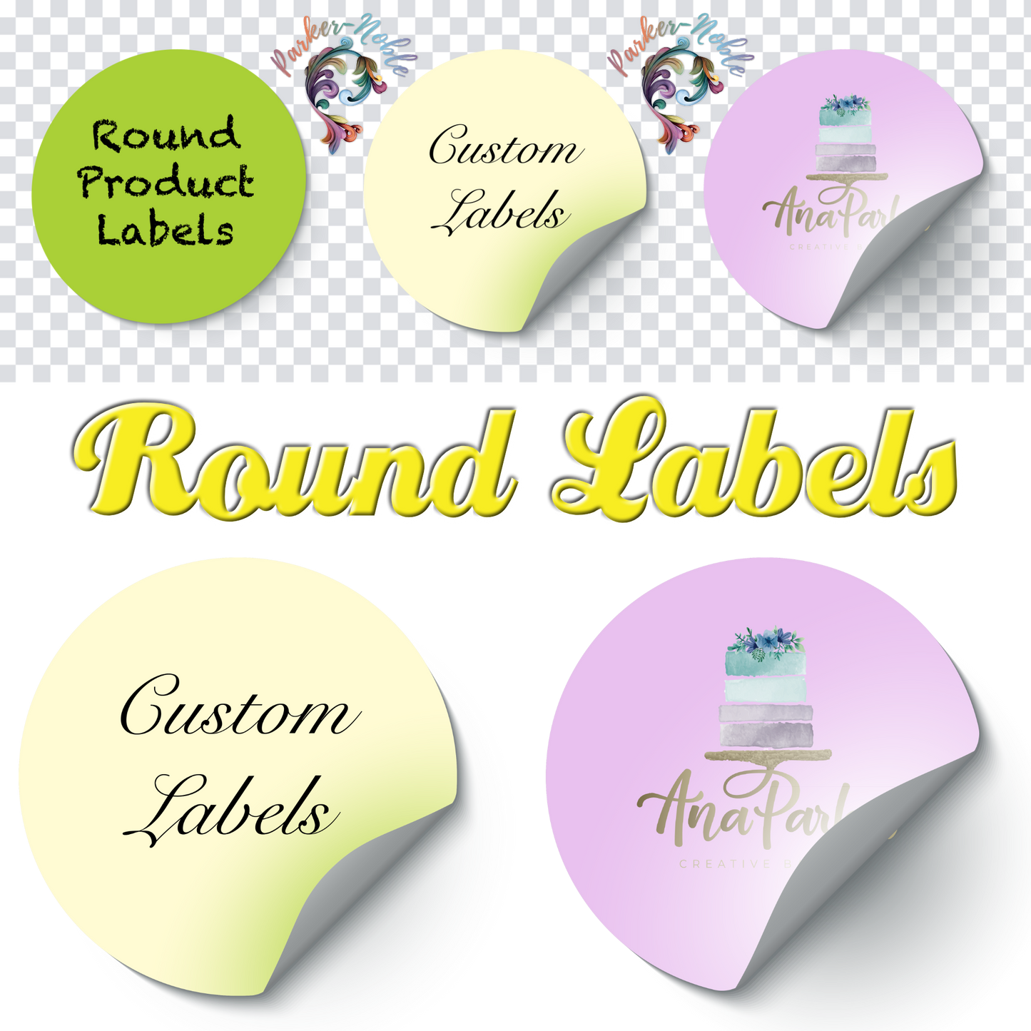 Custom Round Labels