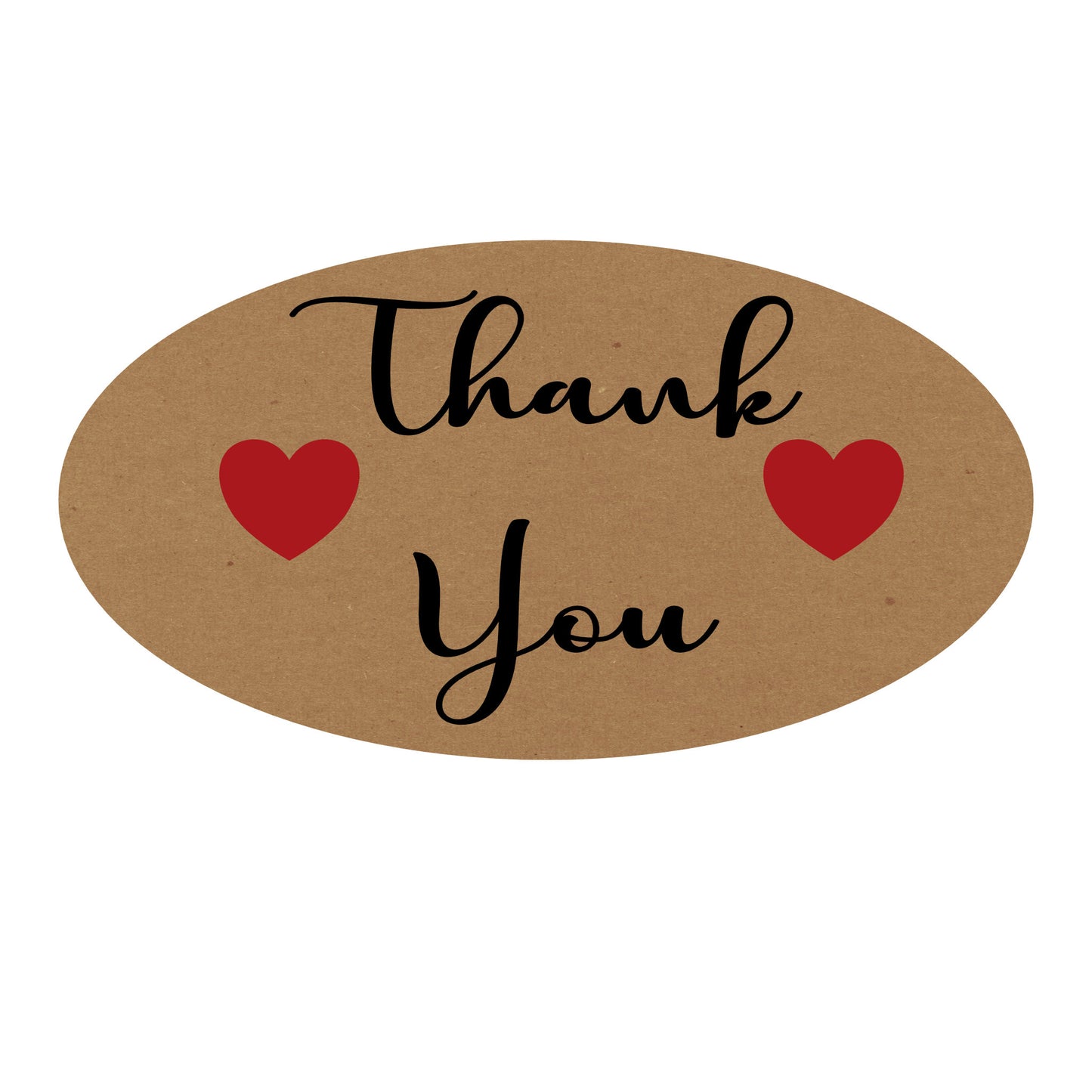 Thank you Stickers 75/50mm Oval